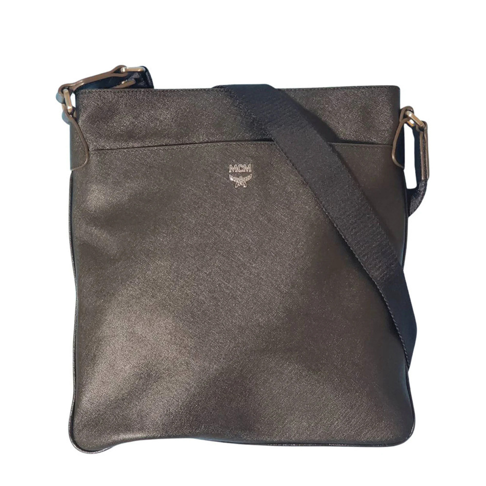 MCM (MCM Corporation) Men's Handbag, Shoulder Bag, Leather, Black, Cool, Stylish